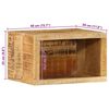 vidaXL Κομοδίνο Καφέ 40 x 30 x 25 εκ Μασίφ ξύλο μάνγκο