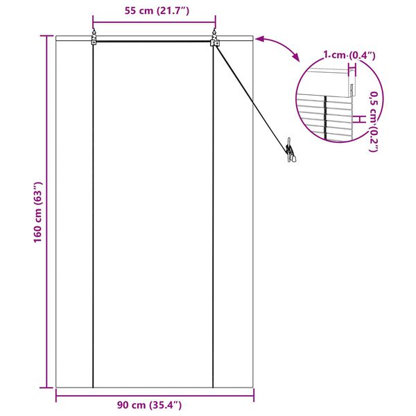 vidaXL Ρολά και Σκίες Παραθύρων Ανοιχτό καφέ 90 x 160 εκ. Μπαμπού