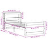 vidaXL Πλαίσιο Κρεβατιού με Κεφαλάρι 90x200 εκ. από Μασίφ Ξύλο Πεύκου
