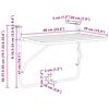 vidaXL Κρεμαστός Τραπέζι Μπαλκονιού Πράσινο 60 x 39 x 65 εκ. Ατσάλι