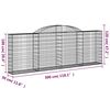vidaXL Συρματοκιβώτια Τοξωτά 8 τεμ. 300x30x100/120 εκ. Γαλβαν. Ατσάλι