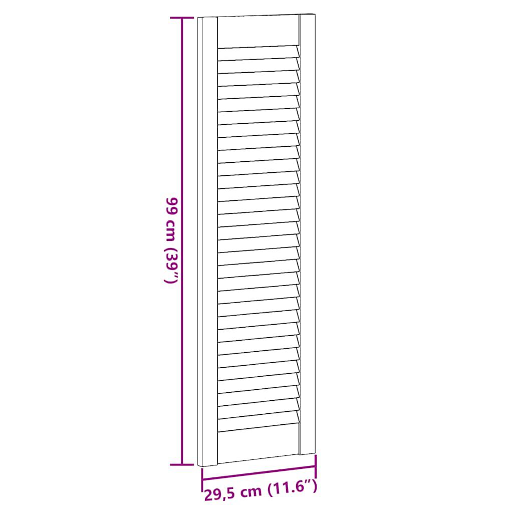 vidaXL Πορτάκι με Περσίδες 99x29,5 εκ. από Μασίφ Ξύλο Πεύκου