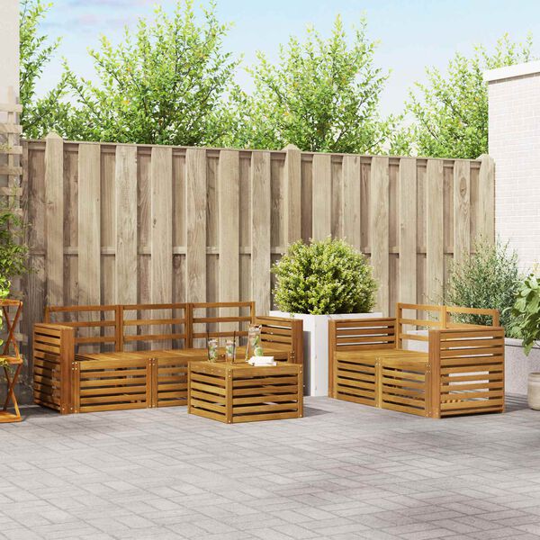 vidaXL &Sigma;&epsilon;&tau; &Kappa;&alpha;&nu;&alpha;&pi;έ 6 pcs &Phi;&upsilon;&sigma;&iota;&kappa;ό &Sigma;&tau;&epsilon;&rho;&epsilon;ό &Xi;ύ&lambda;&omicron; &Alpha;&kappa;&alpha;&kappa;ί&alpha;&sigmaf;