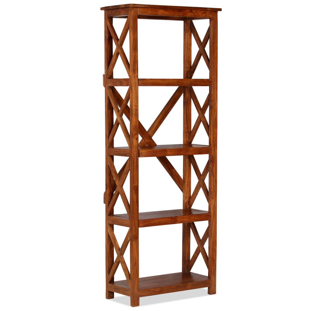 vidaXL Βιβλιοθήκη 60x30x160 εκ. Μασίφ Ξύλο Ακακίας/Μελί Sheesham