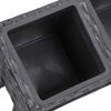 vidaXL Ζαρντινιέρα Ψηλή με Πόδια/3 Δοχεία Μαύρη 72x25x50 εκ Συνθ.Ρατάν