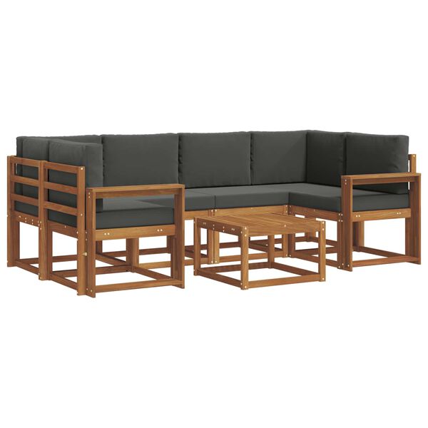 vidaXL &Sigma;&epsilon;&iota;&rho;ά &Kappa;&alpha;&nu;&alpha;&pi;έ &Epsilon;&xi;&omega;&tau;&epsilon;&rho;&iota;&kappa;&omicron;ύ &mu;&epsilon; &mu;&alpha;&xi;&iota;&lambda;ά&rho;&iota; 7 pcs &Phi;&upsilon;&sigma;&iota;&kappa;ό &kappa;&alpha;&iota; &Alpha;&nu;&theta;&rho;&alpha;&kappa;ί