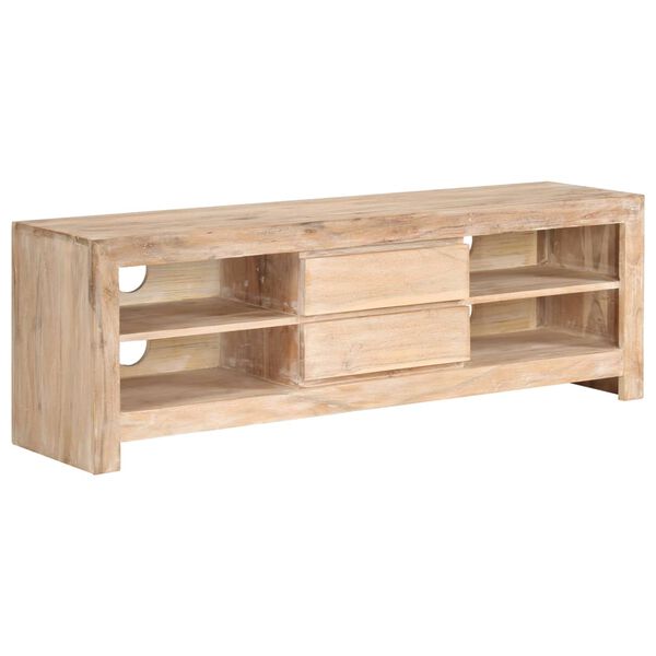 vidaXL Έπιπλο Τηλεόρασης Ανοιχτό Καφέ 120x30x40 εκ. Μασίφ Ξύλο Ακακίας