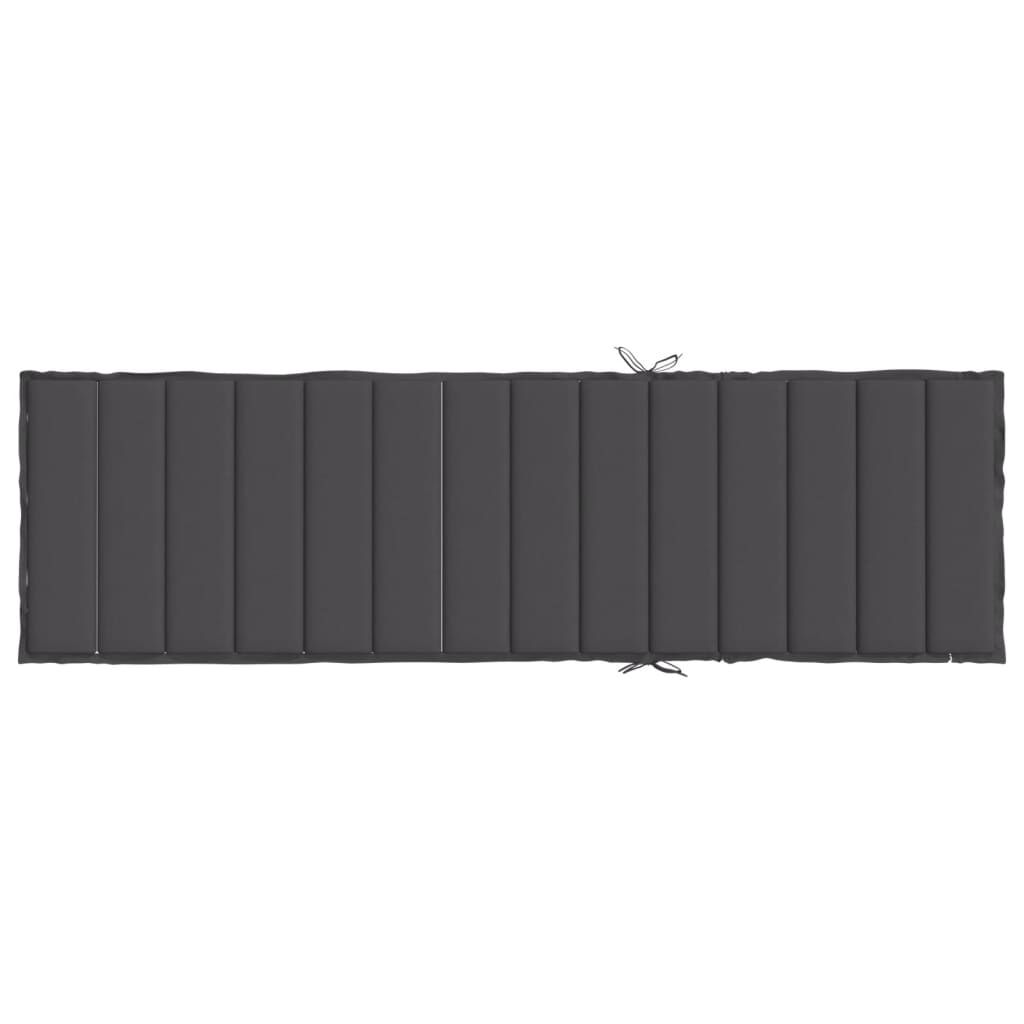 vidaXL Μαξιλάρι Ξαπλώστρας Ανθρακί Μελανζέ 200x50x4 εκ. από Ύφασμα