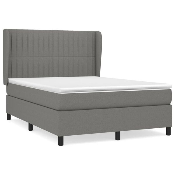 vidaXL &Kappa;&rho;&epsilon;&beta;ά&tau;&iota; Boxspring &mu;&epsilon; &Sigma;&tau;&rho;ώ&mu;&alpha; &Sigma;&kappa;&omicron;ύ&rho;&omicron; &Gamma;&kappa;&rho;&iota; 140x190 &epsilon;&kappa;. &Upsilon;&phi;&alpha;&sigma;&mu;ά&tau;&iota;&nu;&omicron;
