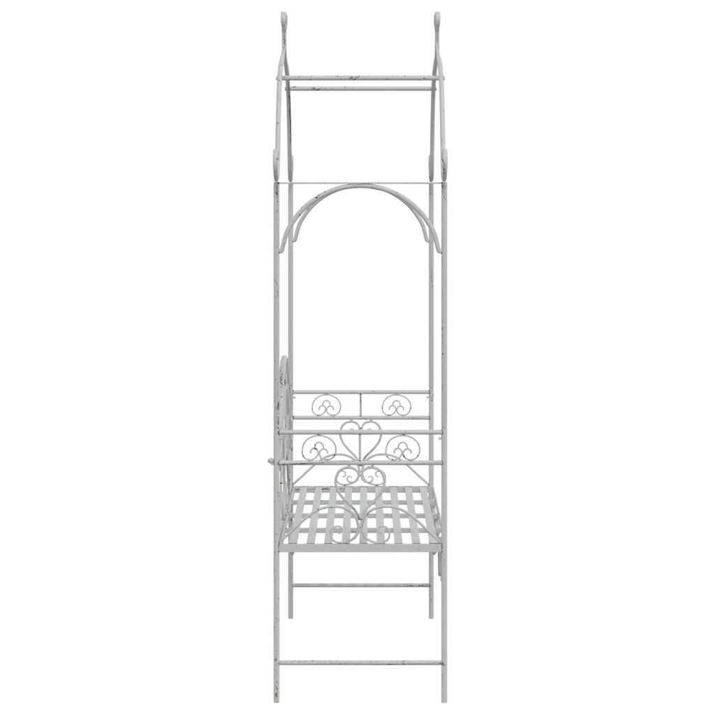 vidaXL Πάγκος Λευκός Μέταλλο 121 x 48 x 200 εκ. Διακοσμητικά Ένθετα