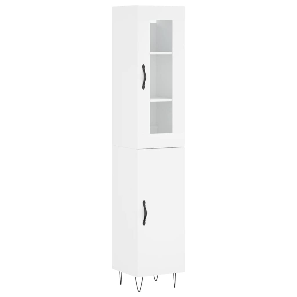 vidaXL Ντουλάπι Λευκό 34,5 x 34 x 180 εκ. από Επεξεργασμένο Ξύλο