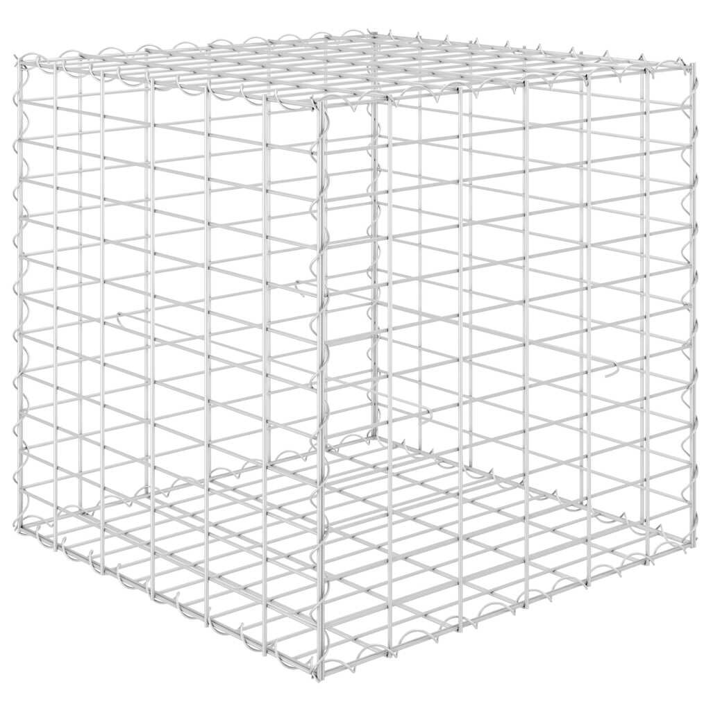 vidaXL Συρματοκιβώτιο Κύβος 60 x 60 x 60 εκ. από Ατσάλινο Σύρμα