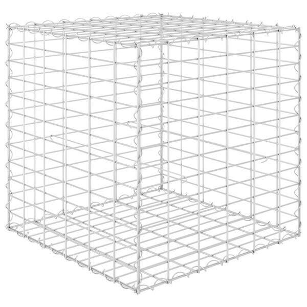 vidaXL Συρματοκιβώτιο Κύβος 60 x 60 x 60 εκ. από Ατσάλινο Σύρμα