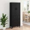 vidaXL Highboard &Mu;&alpha;ύ&rho;&eta; &Omicron;&xi;&upsilon;ά 69,5 x 34 x 180 &epsilon;&kappa;. &Epsilon;&pi;&epsilon;&xi;&epsilon;&rho;&gamma;&alpha;&sigma;&mu;έ&nu;&omicron; &xi;ύ&lambda;&omicron;