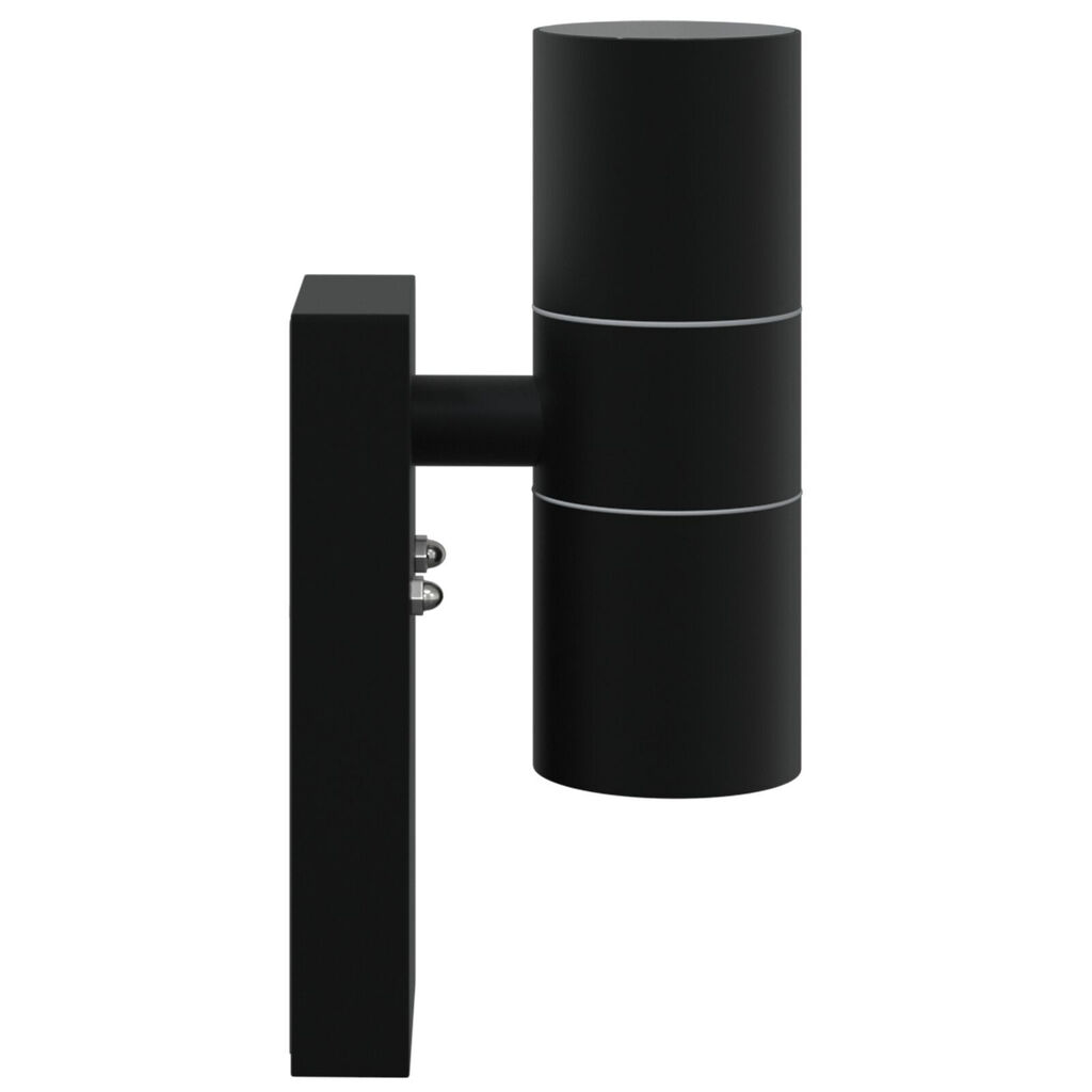vidaXL Εξωτερικά Φωτιστικά Τοίχου 2 pcs Μαύρο 7 x 10 x 22 εκ