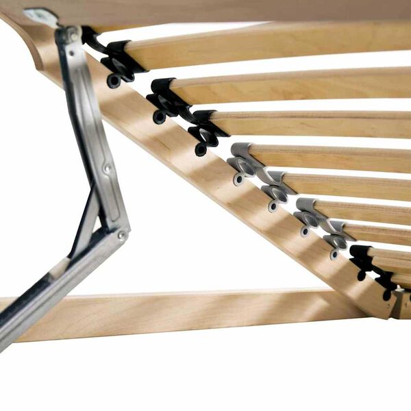 vidaXL Βάση κρεβατιού με λάμες Καφέ 80 x 190 cm Στερεό Ξύλο Μηλιάς