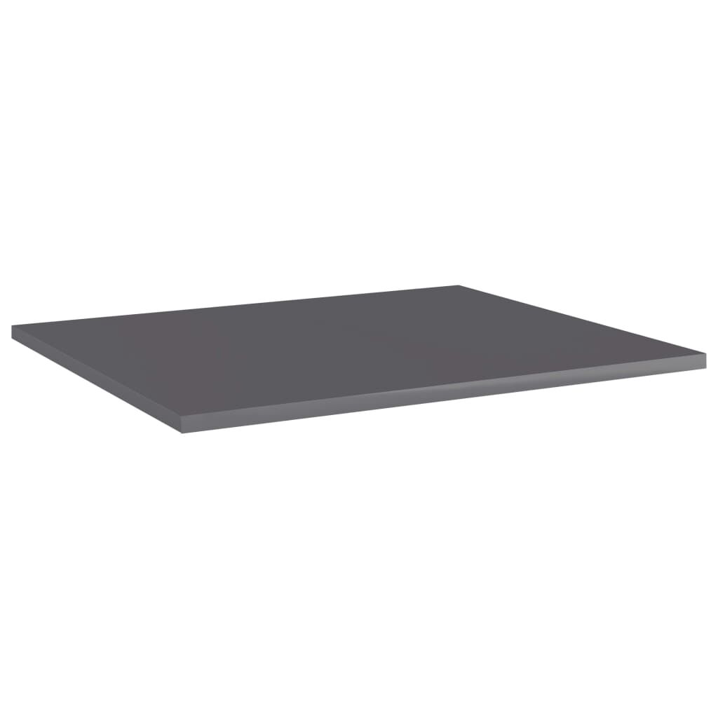 vidaXL Ράφια Βιβλιοθήκης 8 τεμ. Γυαλ. Γκρι 60x50x1,5 εκ. Επεξ. Ξύλο