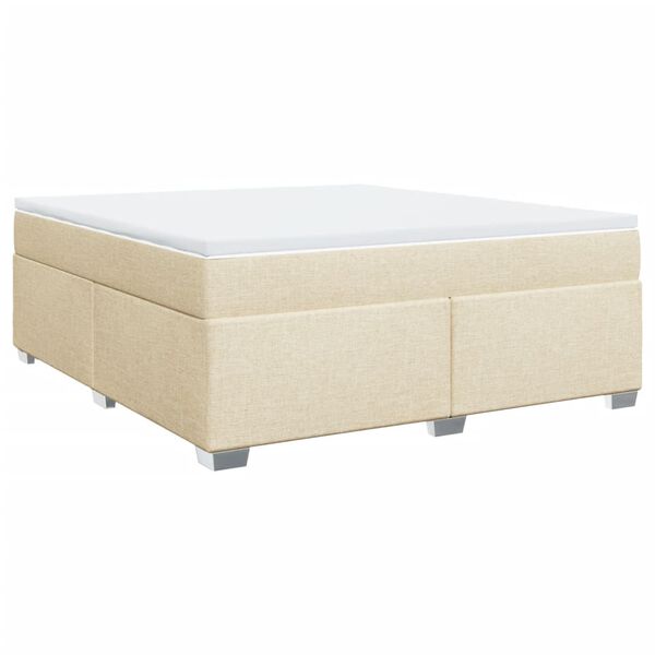 vidaXL &Kappa;&rho;&epsilon;&beta;ά&tau;&iota; Boxspring &mu;&epsilon; &Sigma;&tau;&rho;ώ&mu;&alpha; &Kappa;&rho;&epsilon;&mu; 180x200 &epsilon;&kappa;. &Upsilon;&phi;&alpha;&sigma;&mu;ά&tau;&iota;&nu;&omicron;