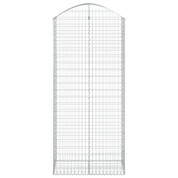 vidaXL Συρματοκιβώτιο Τοξωτό 100x50x220/240εκ. από Γαλβανισμένο Χάλυβα