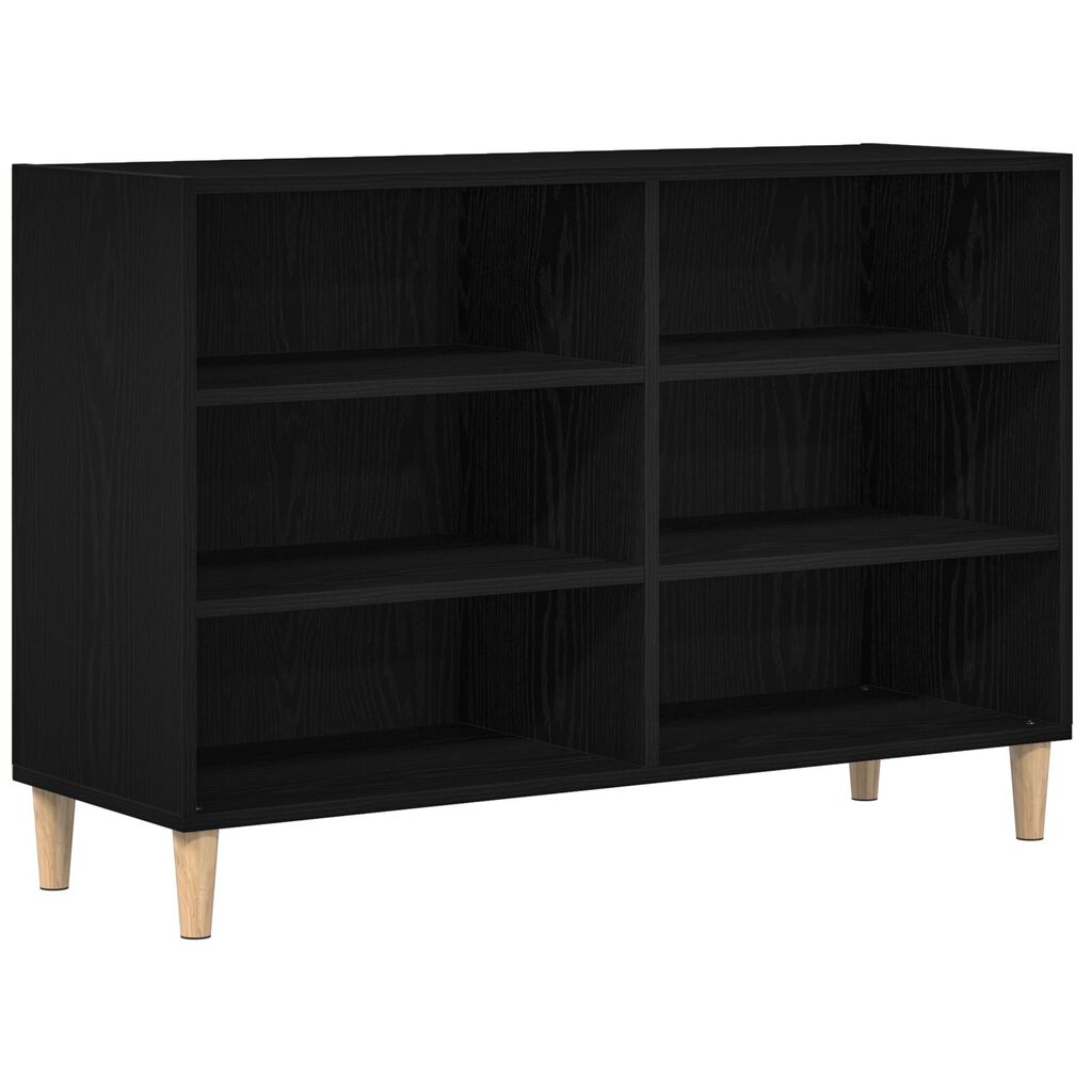 vidaXL Πλαϊνό Γραφείο Μαύρο Δρυς 103,5x35x70 εκ. Συνθετικό Ξύλο