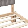 vidaXL Σκελετός Κρεβατιού Taupe 140 x 190 cm Στερεά ξυλεία πεύκου