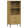 vidaXL &Beta;&iota;&beta;&lambda;&iota;&omicron;&theta;ή&kappa;&eta; OSLO &mu;&epsilon; 2 &Sigma;&upsilon;&rho;&tau;ά&rho;&iota;&alpha; &Kappa;&alpha;&phi;έ 60x35x128,5 &epsilon;&kappa;. &Mu;&alpha;&sigma;ί&phi; &Xi;ύ&lambda;&omicron;