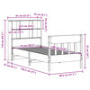 vidaXL Σκελετός Κρεβ. Χωρίς Στρώμα Καφέ Κεριού 75x190 εκ Μασίφ Πεύκο