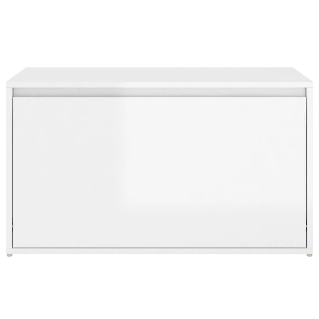 vidaXL Έπιπλο Χολ / Εισόδου Γυαλιστ. Λευκό 80x40x45εκ. από Επεξ. Ξύλο