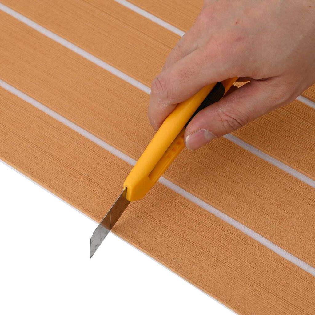 vidaXL Δάπεδο Σκάφους Καφέ, λευκό 240 x 60 cm EVA αφρός
