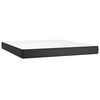 vidaXL Κρεβάτι Boxspring με Στρώμα Μαύρο 180x200εκ.από Συνθετικό Δέρμα