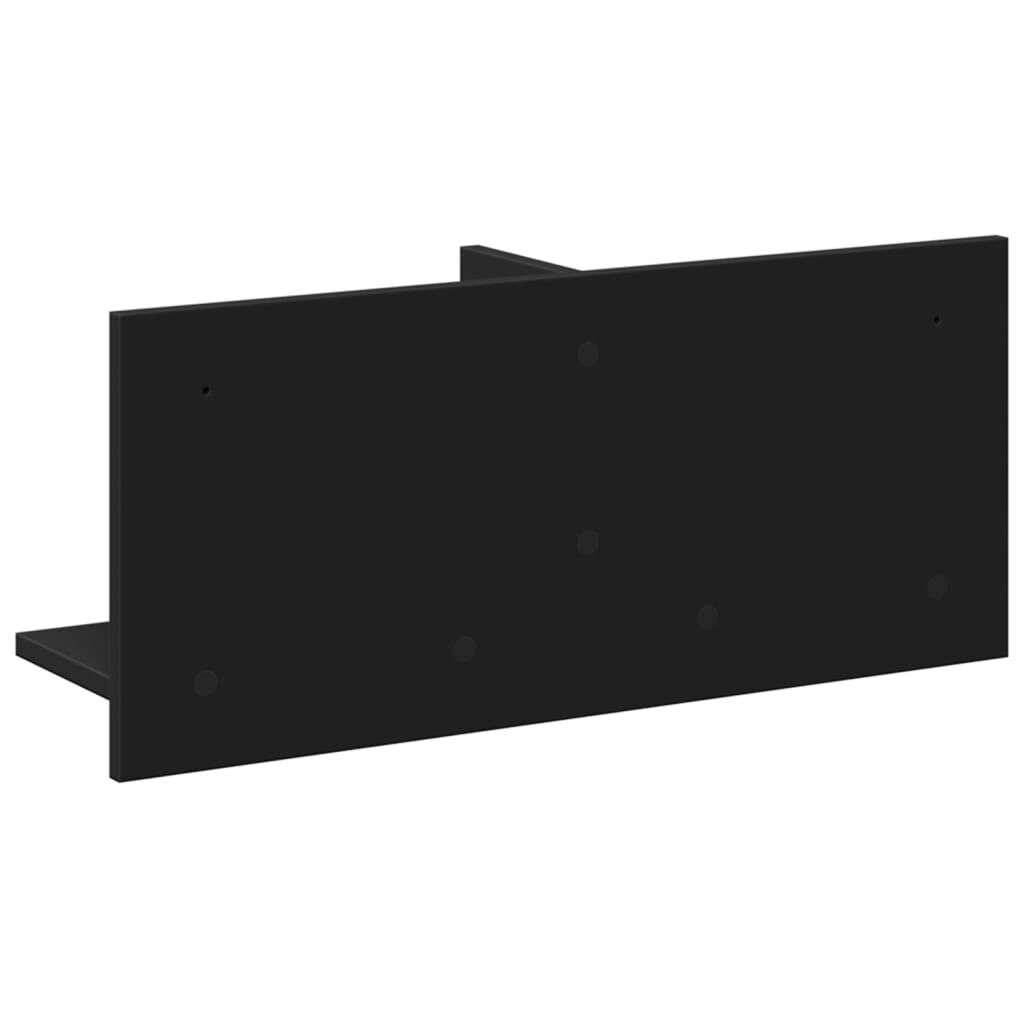 vidaXL Ντουλάπι Τοίχου Μαύρο 70x16,5x30 εκ. από Επεξεργασμένο Ξύλο