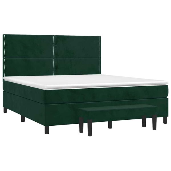 vidaXL &Kappa;&rho;&epsilon;&beta;ά&tau;&iota; Boxspring &mu;&epsilon; &Sigma;&tau;&rho;ώ&mu;&alpha; &Sigma;&kappa;&omicron;ύ&rho;&omicron; &Pi;&rho;ά&sigma;&iota;&nu;&omicron; 160x200&epsilon;&kappa;. &Beta;&epsilon;&lambda;&omicron;ύ&delta;&iota;&nu;&omicron;