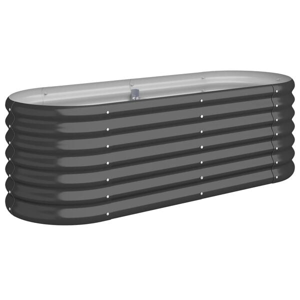 vidaXL Ζαρντινιέρα Υπερυψ. Ανθρακί 114x40x36 εκ. Ατσάλι Ηλεκτρ. Βαφή