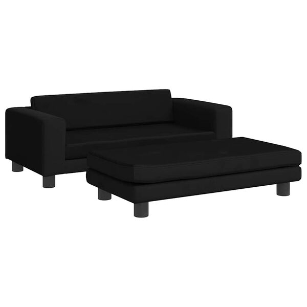 vidaXL Κρεβάτι Σκύλου με Προέκταση Μαύρο 100 x 50 x 30 εκ. Βελούδινο