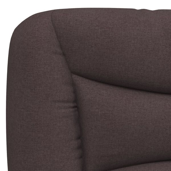 vidaXL Κρεβάτι με Στρώμα Σκούρο Καφέ 120x200 εκ. Υφασμάτινο