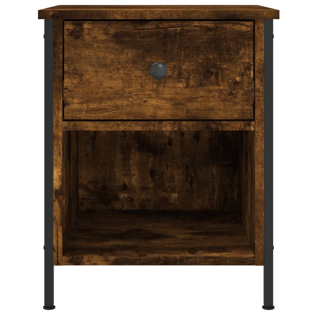 vidaXL Κομοδίνα 2 τεμ. Καπνιστή Δρυς 40x42x50 εκ. Επεξεργασμένο Ξύλο