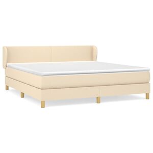 vidaXL &Kappa;&rho;&epsilon;&beta;ά&tau;&iota; Boxspring &mu;&epsilon; &Sigma;&tau;&rho;ώ&mu;&alpha; &Kappa;&rho;&epsilon;&mu; 160x200 &epsilon;&kappa;. &Upsilon;&phi;&alpha;&sigma;&mu;ά&tau;&iota;&nu;&omicron;