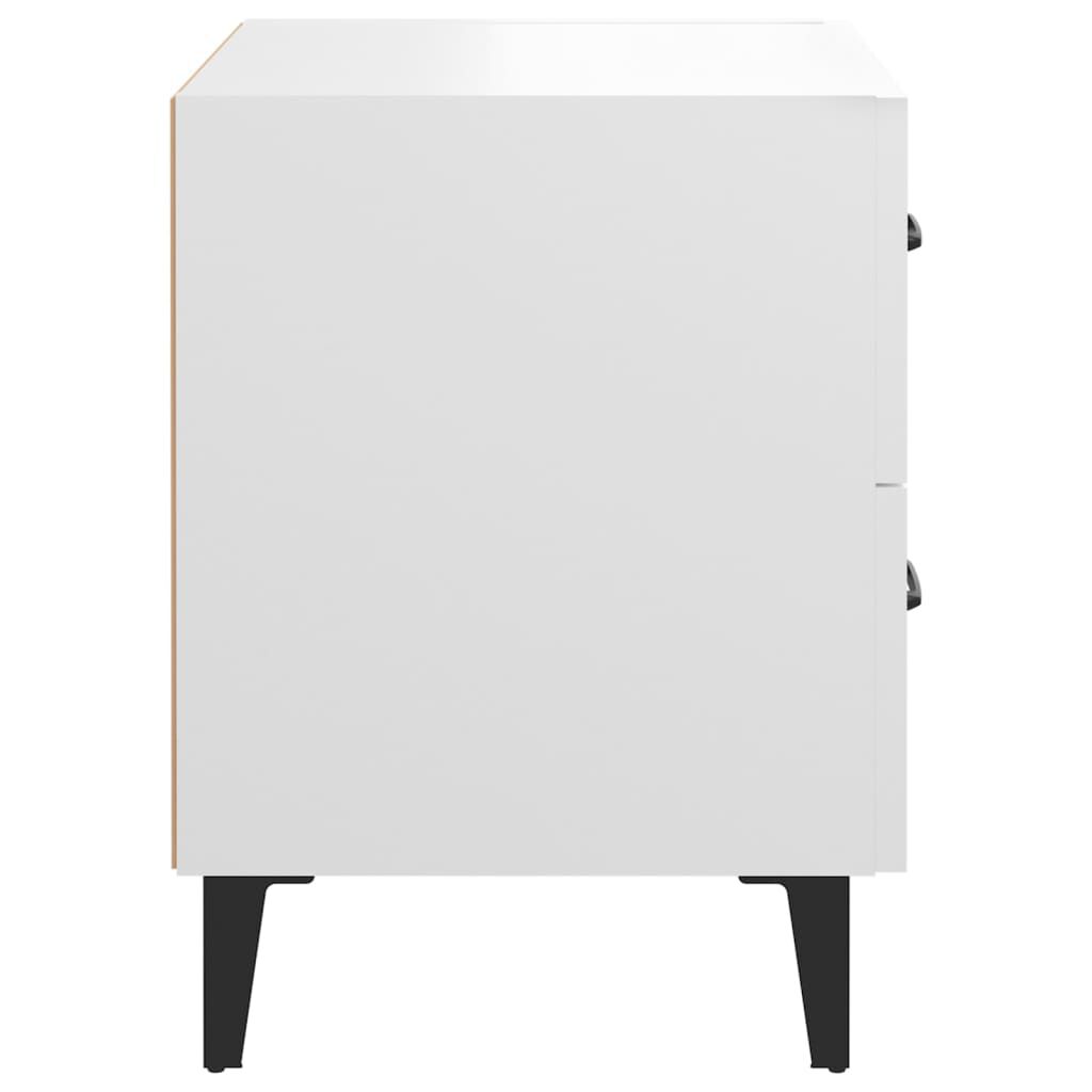 vidaXL Κομοδίνα 2 τεμ. Λευκά 40 x 35 x 47,5 εκ.