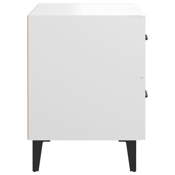 vidaXL Κομοδίνα 2 τεμ. Λευκά 40 x 35 x 47,5 εκ.