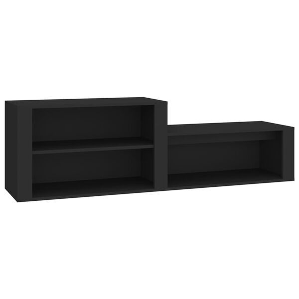 vidaXL Παπουτσοθήκη Μαύρο 150x35x45 εκ. από Επεξεργασμένο Ξύλο