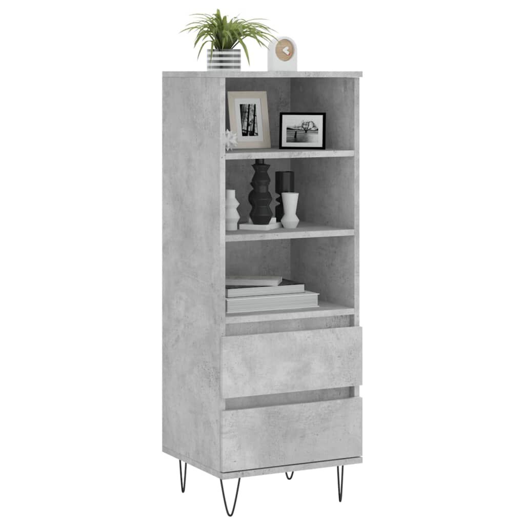 vidaXL Ντουλάπι Γκρι Σκυρ. 40x36x110 εκ. από Επεξεργασμένο Ξύλο