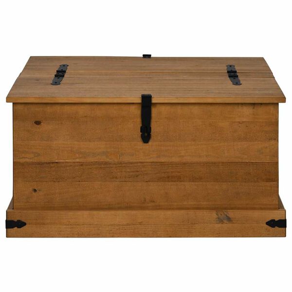 vidaXL Σεντούκι αποθήκευσης HALDEN 91x91x47 cm Ξύλο μασίφ πεύκο