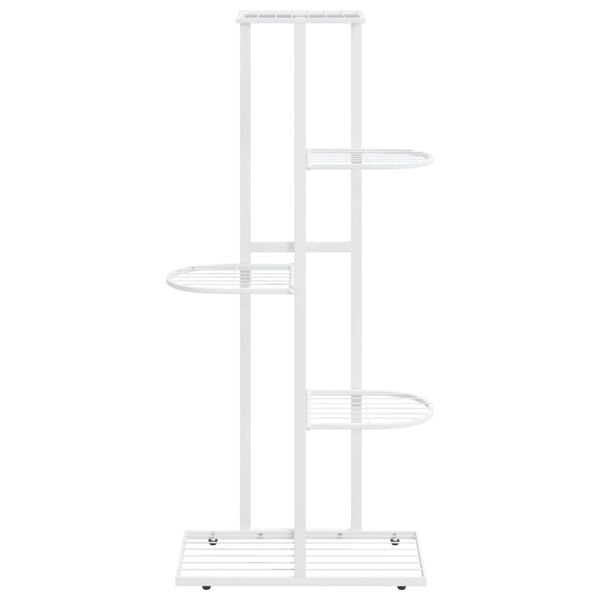 vidaXL Ανθοστήλη 5 Επιπέδων Λευκή 43 x 22 x 98 εκ. Μεταλλική