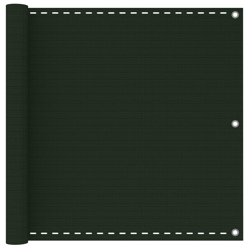 vidaXL Διαχωριστικό Βεράντας Σκούρο Πράσινο 90 x 600 εκ. από HDPE