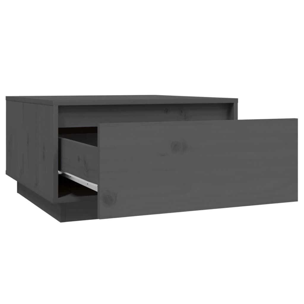vidaXL Τραπεζάκι Σαλονιού Γκρι 55 x 56 x 32 εκ. από Μασίφ Ξύλο Πεύκου