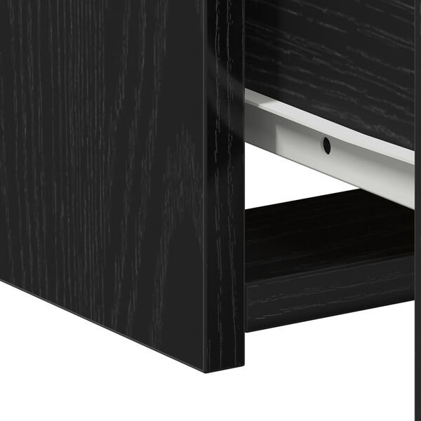 vidaXL Κομοδίνο Μαύρο Δρυς 50x32x60εκ Επεξεργασμένο Ξύλο