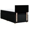 vidaXL Κρεβάτι Boxspring με Στρώμα Μαύρο Single Υφασμάτινα