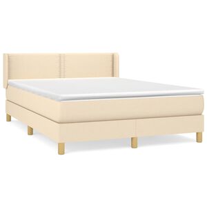 vidaXL &Kappa;&rho;&epsilon;&beta;ά&tau;&iota; Boxspring &mu;&epsilon; &Sigma;&tau;&rho;ώ&mu;&alpha; &Kappa;&rho;&epsilon;&mu; 140x200 &epsilon;&kappa;. &Upsilon;&phi;&alpha;&sigma;&mu;ά&tau;&iota;&nu;&omicron;