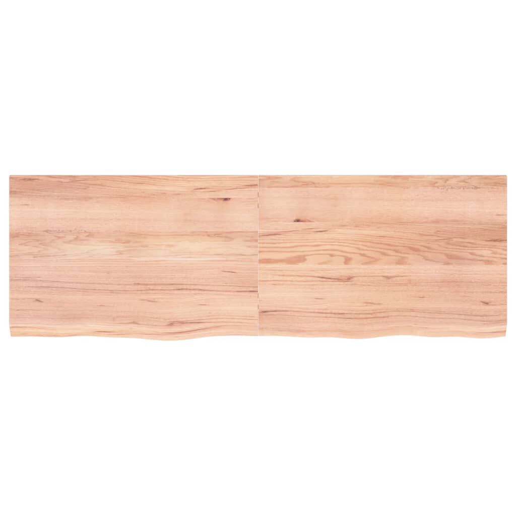 vidaXL Επιφ Τραπεζιού Αν Καφέ 180x60x(2-4)εκ. Επεξ. Μασίφ Ξύλο Δρυός