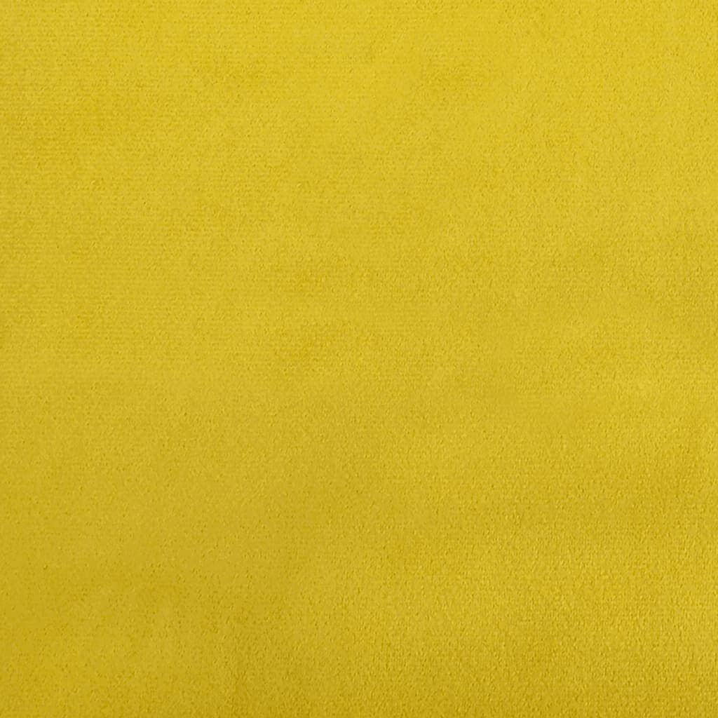vidaXL Παγκάκι με Πλάτη Κίτρινο 119,5x64,5x75 εκ. Βελούδινο